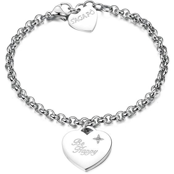 Bracciale Sagapo Uomo Be My Always in Acciaio Cristallo SBM17 - SBM17